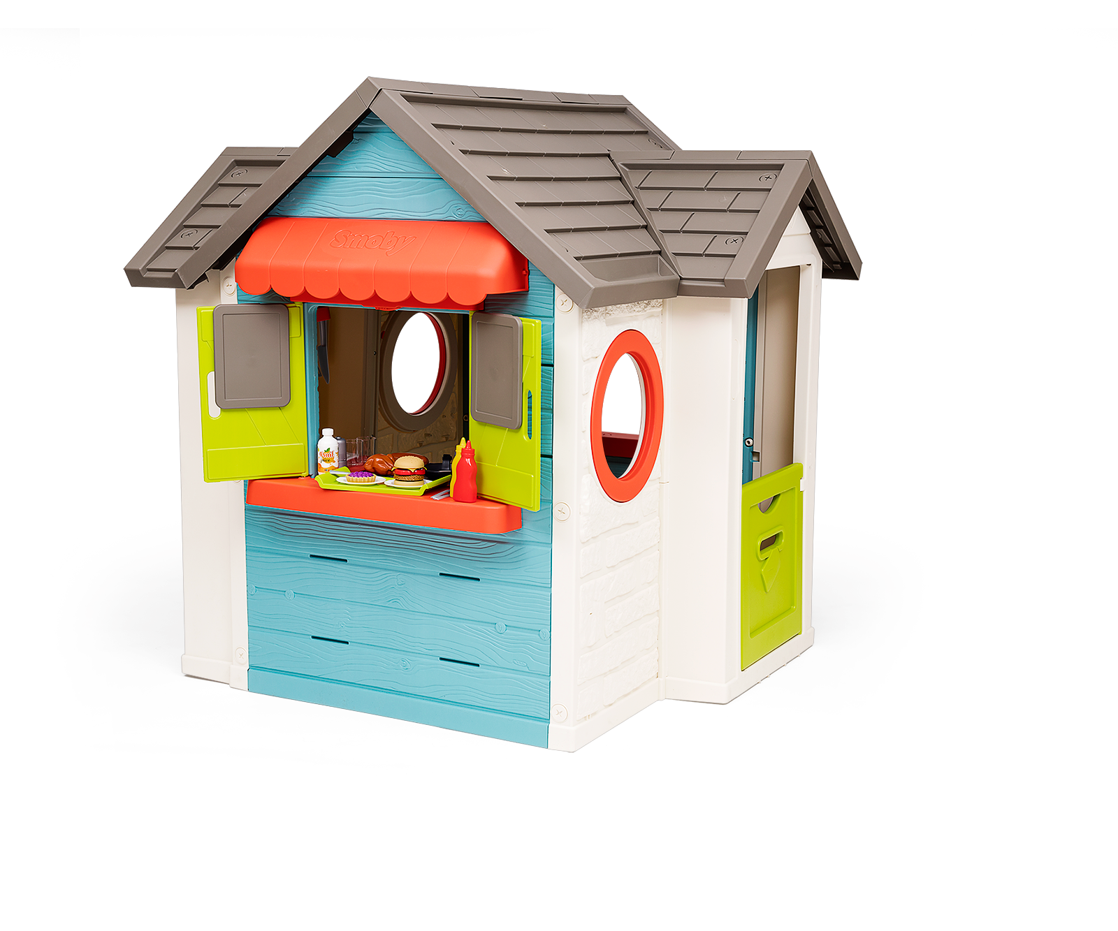 Къща с градински ресторант Chef House Smoby с кухня и магазин с касов апарат 38 аксесоара от 2 години