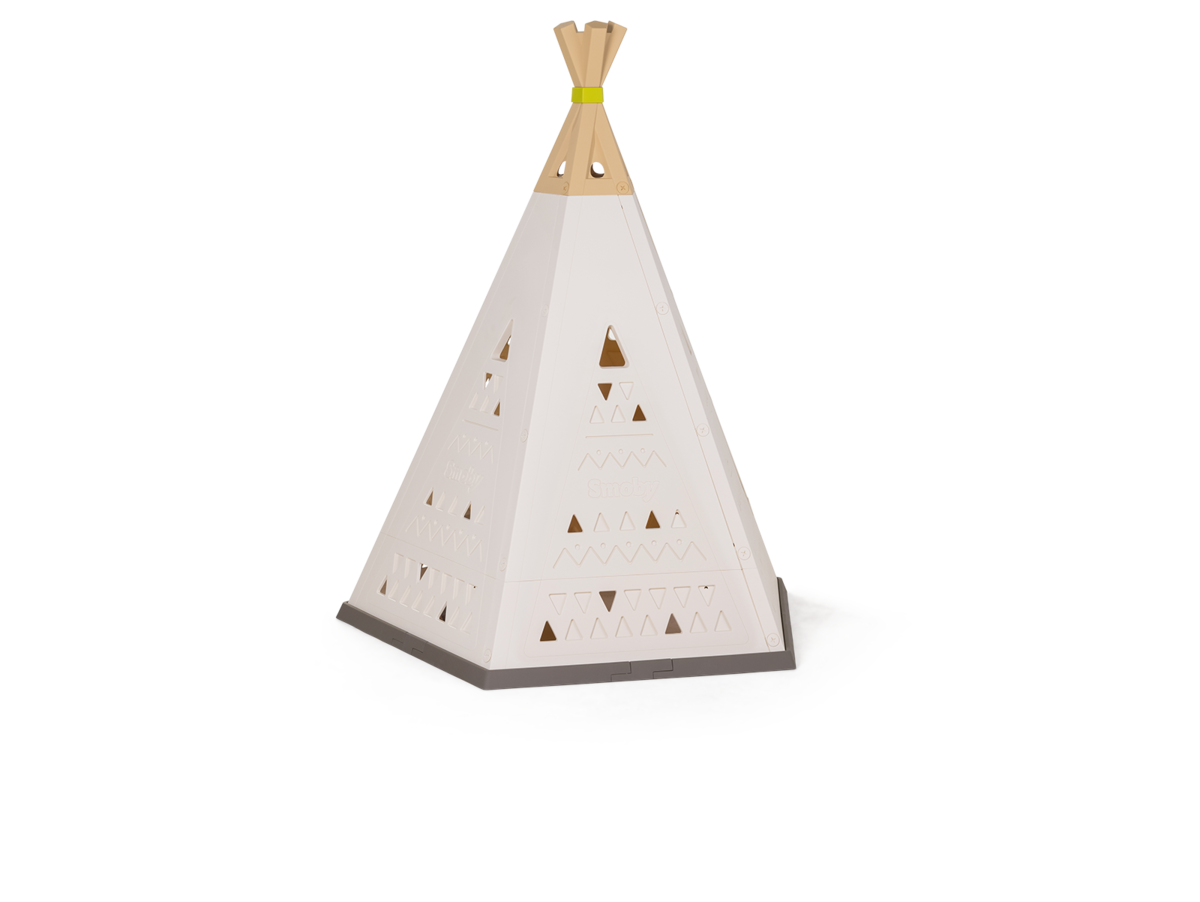 Стен природен Indoor&Outdoor Teepee Evolutive Smoby височинно регулируем 159-184 см с текстилен завес UV филтър от 2-8 години