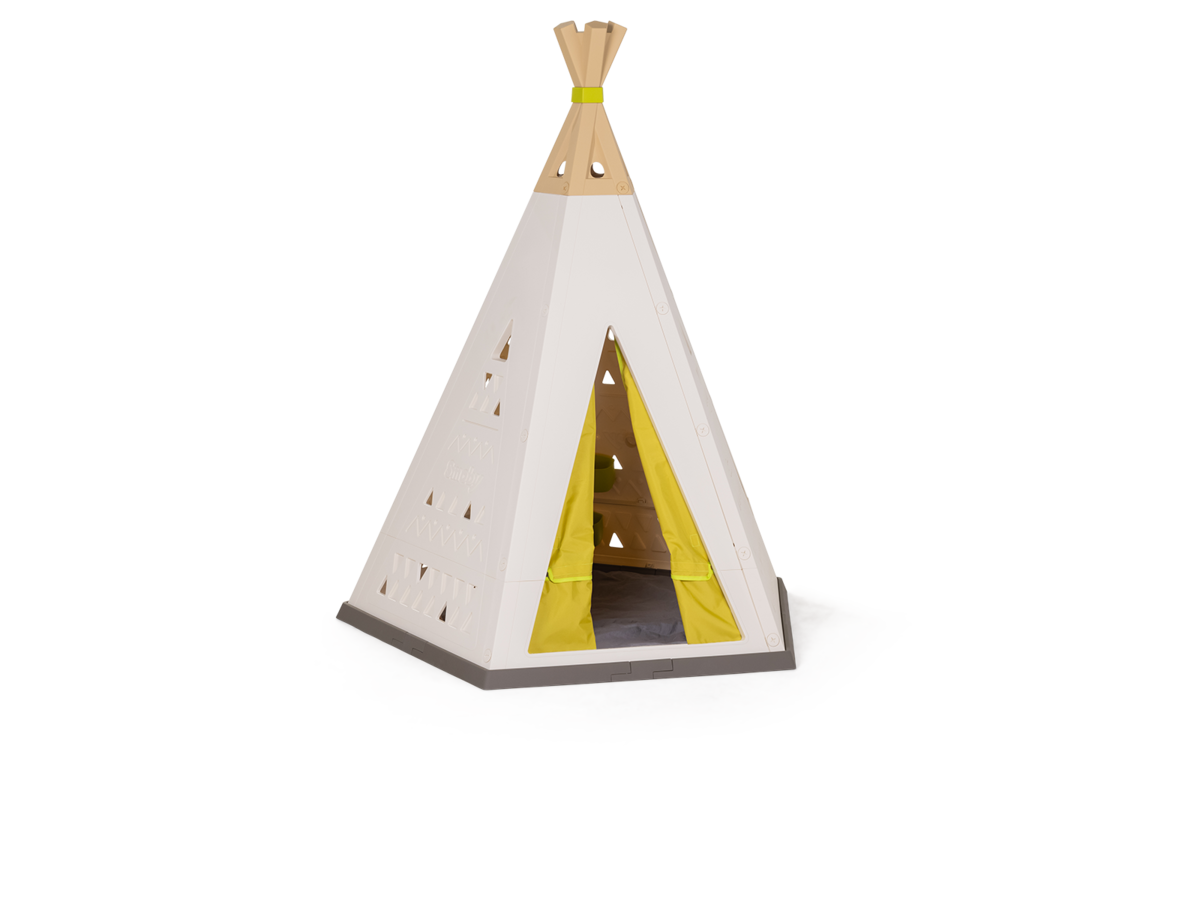 Стен природен Indoor&Outdoor Teepee Evolutive Smoby височинно регулируем 159-184 см с текстилен завес UV филтър от 2-8 години